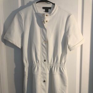Designer Maison Cinqcent  White Medium Pleather Avant- Guarde Dress PTP  19